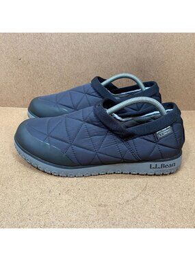 L.L. Bean Ultralite Primaloft Quilted Slip-On Shoes Mens Size 10 Black & Gray